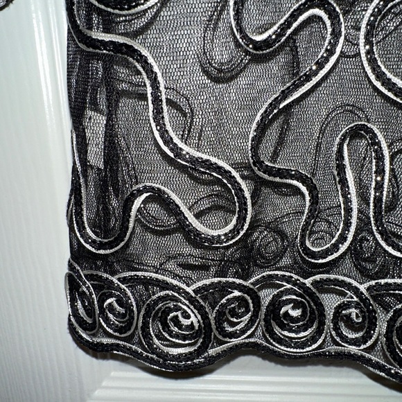 Vintage Art Deco Style Women's Top Soutache Embroidered Blitz  Chunbiu Evening - Picture 6 of 7